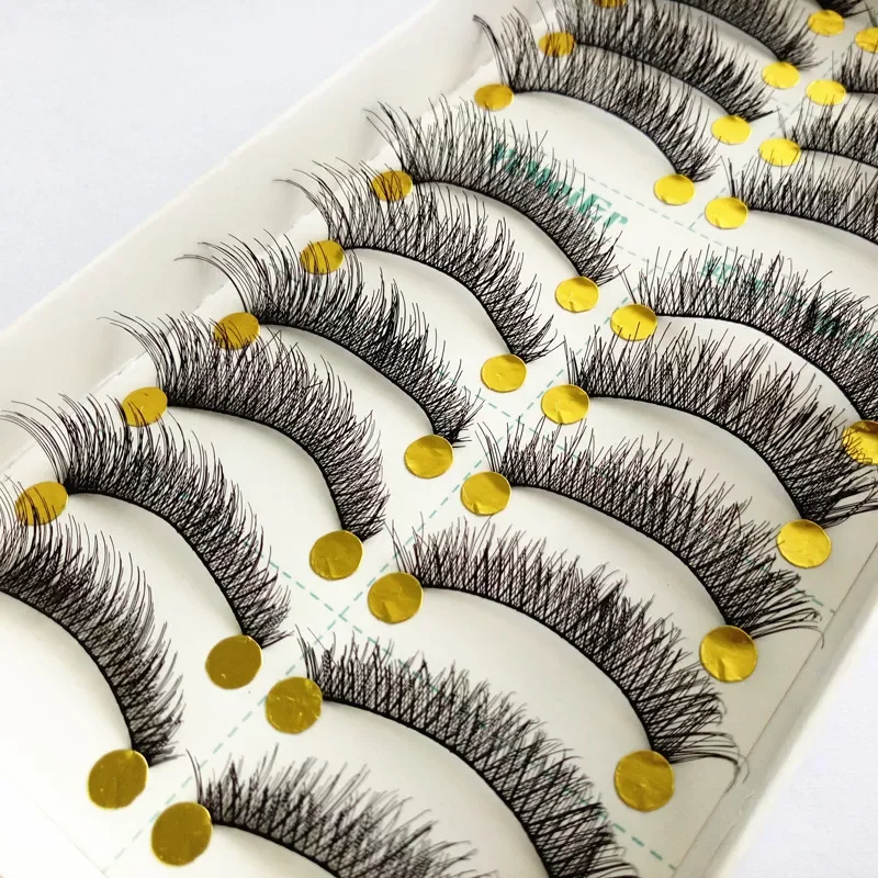 

10Pair Natural False Eyelashes Pack Long Eyelash Fake Eye Lashes Extension Tools Band New Makeup Volume Lashes Maquiagem Wimper