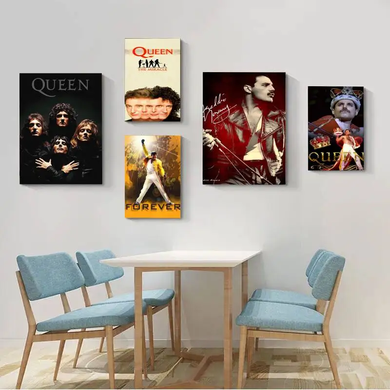 

Babaite Queen Band Music Kraft Posters Vintage Room Home Bar Cafe Decor Posters Wall Stickers