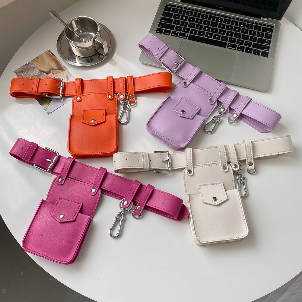 

Women Waist Belt Bag Fashion Leather Fanny Shoulder Crossbody Money Phone Purse Soft Carrying Bags for Girls