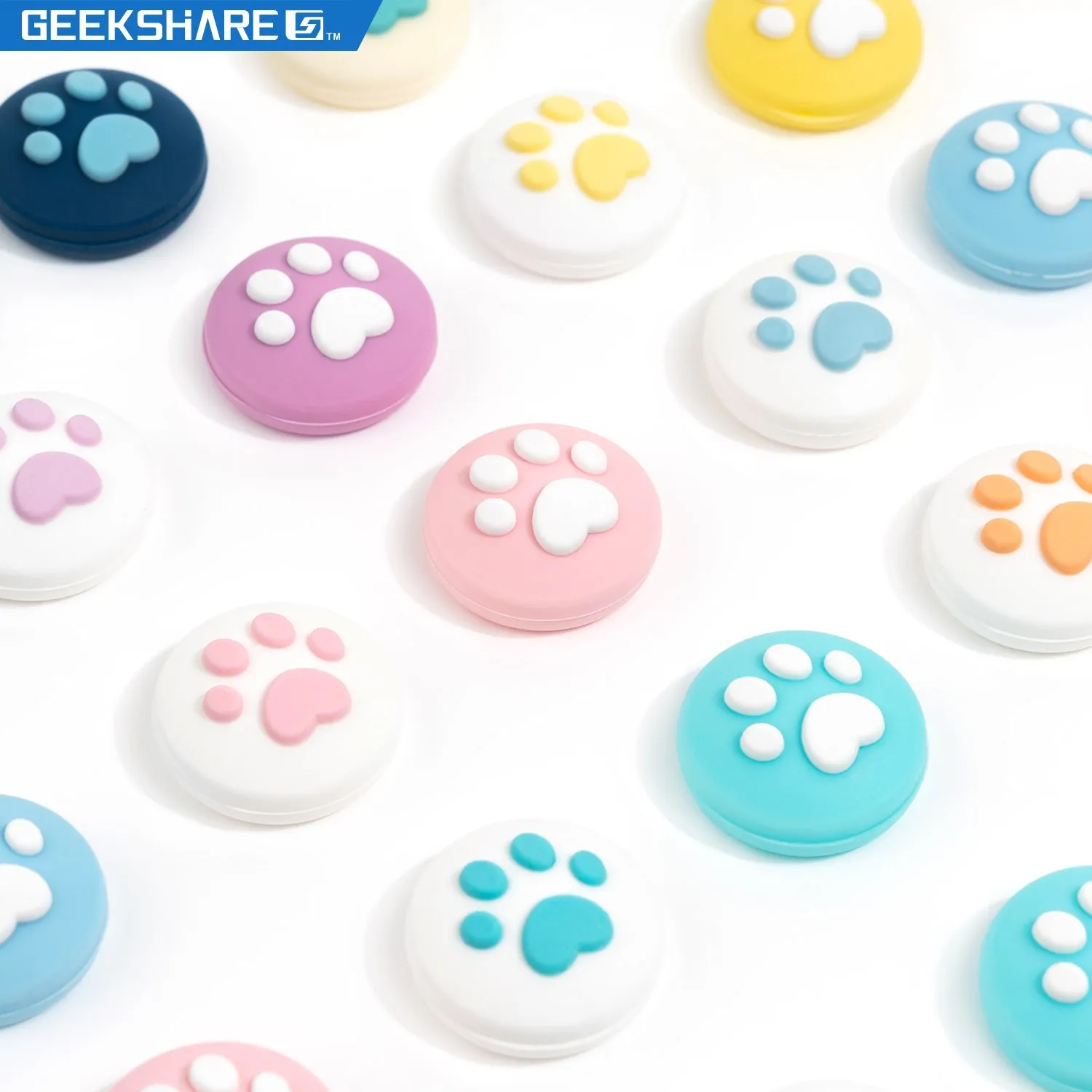 

GeekShare Joy-con Joystick Caps For Switch OLED Cute Cat Paw Silicone Thumb Grip Caps For Nintendo Switch Lite NS Accessories