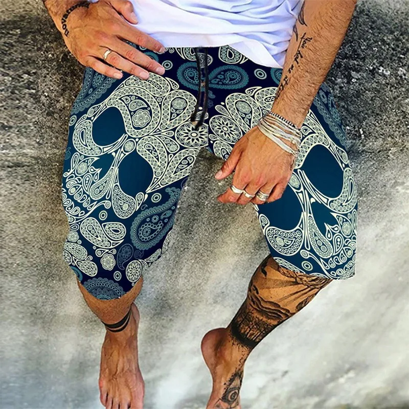 

Summer Skull 3D Pringted Men Beach Shorts Male Swimming Trunks Swimsuits Man Surf Beach Swim Sports Pants Board Men's Clothing