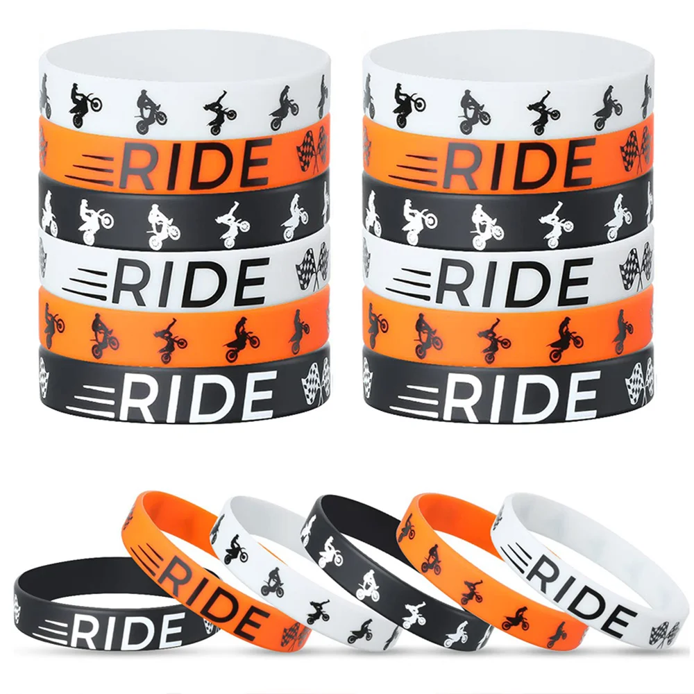 12 шт. силиконовые браслеты для велосипеда сувениры вечеринок резиновые