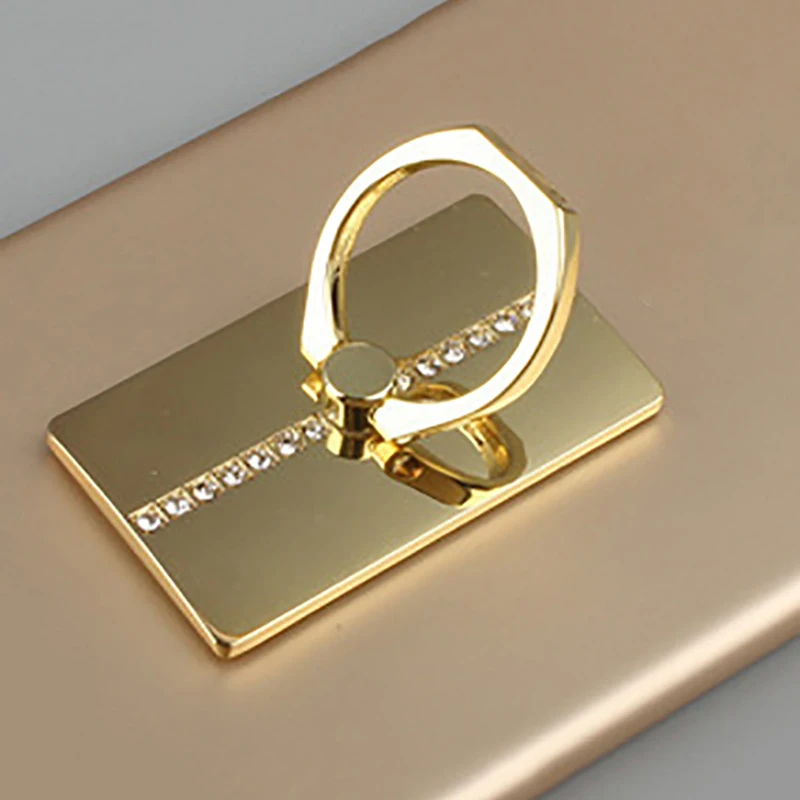 

Luxury Diamond Rectangular Universal Mobile Phone Ring Stand Metal 360 Degree Finger Grip For iPhone 13 Pro Max Samsung Holder