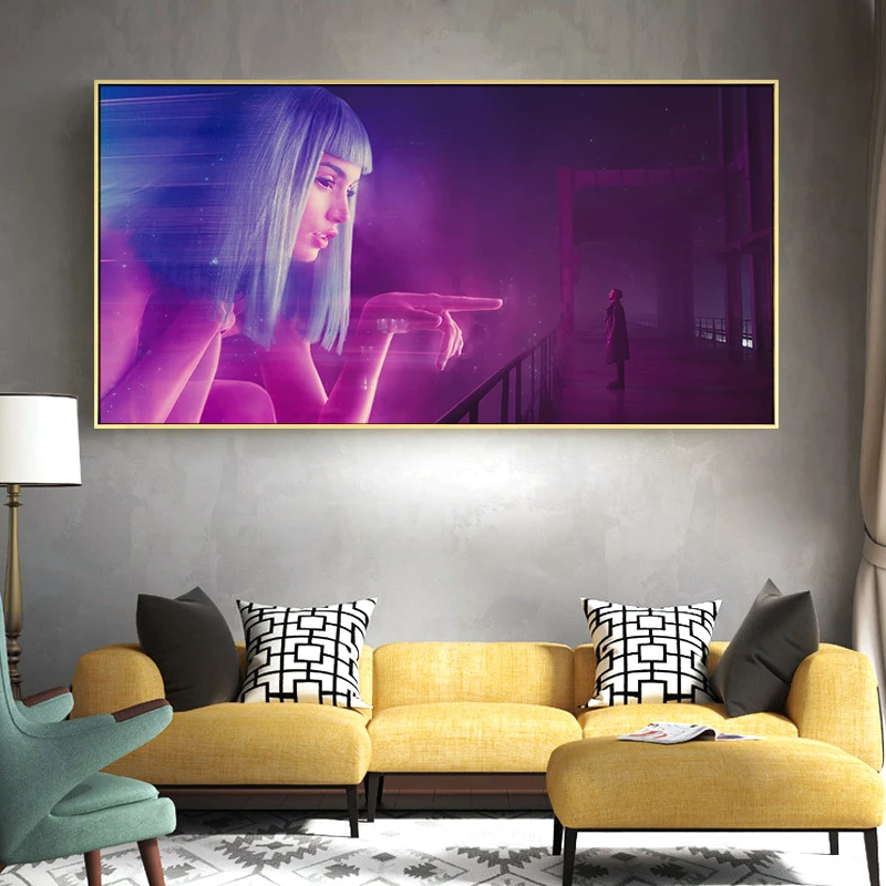 Ретро фильм будущего автомобиль 2049 бегунок лезвие плакат эстетическое полотно Декор для дома детализация пленки для стены роспись Декор для комнаты девочки