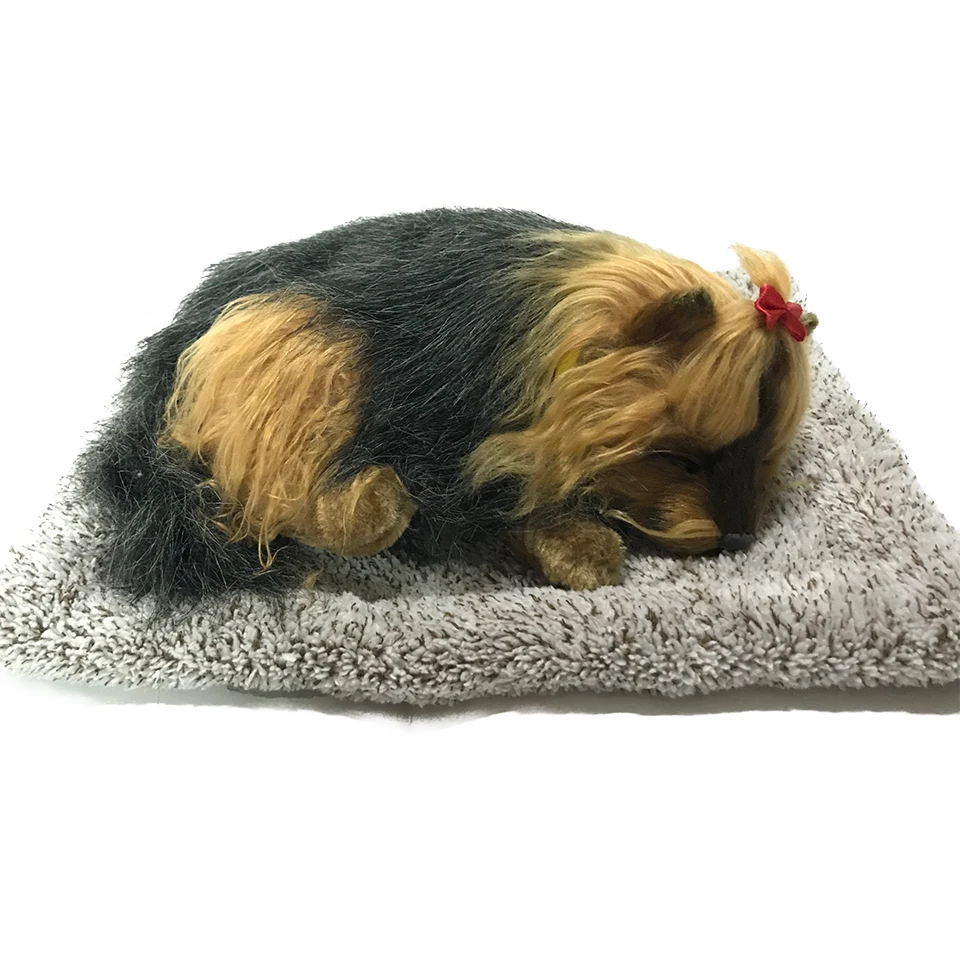 Gift Kawaii Plush Simulation Dog Stuffed Animal Manual Paste High Quality Artificial Fur Toy Childre Gift Home Car Decoration