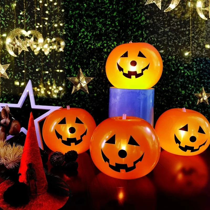 

Halloween Pumpkin Light Balloons Latex Pumpkin Balloons Halloween Party Decor for Home Halloween Pumpkin Decor Outdoor indoor