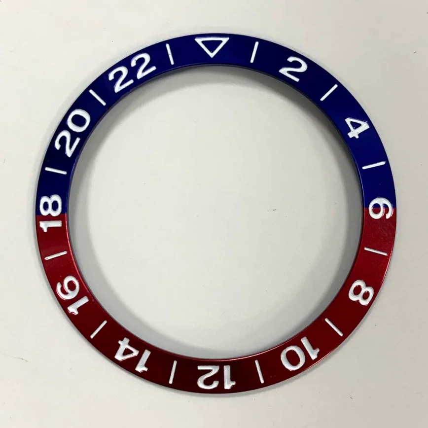 38mm Watch Bezel Insert Aluminum Bezel Insert 2-22 Font 38mm Outer Diameter 30.5mm Inner Diameter Fits 40mm Case Watch Bezel