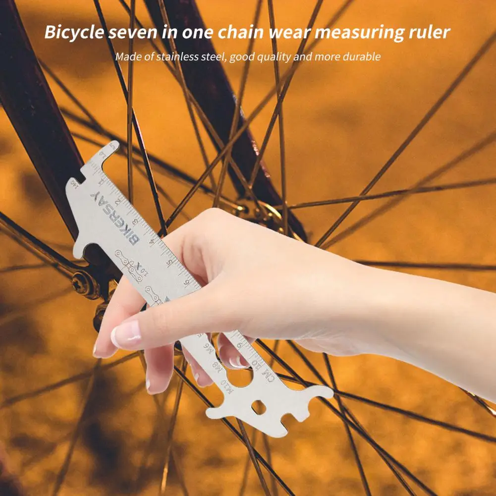 

Bike Chain Checker High-quality Valve Cores Assembly Portable Wear-resistant Anti-Rust Chain Wear Indicator for Road Bike