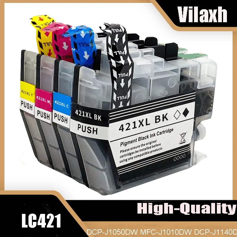 

Vilaxh LC421standard LC421 421standard Compatible Ink Cartridge For Brother DCP-J1050DW MFC-J1010DW DCP-J1140DW printer