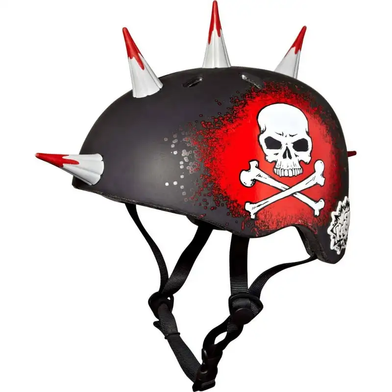 

Jolly Roger Spikes Youth Helmet, /Red