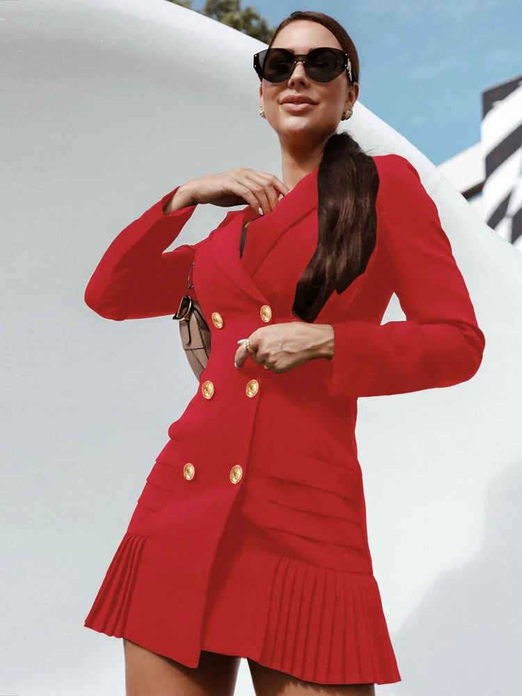 

Женское офисное платье Bella Philosophy, элегантное двубортное платье с оборками, белое приталенное платье на осень и зиму