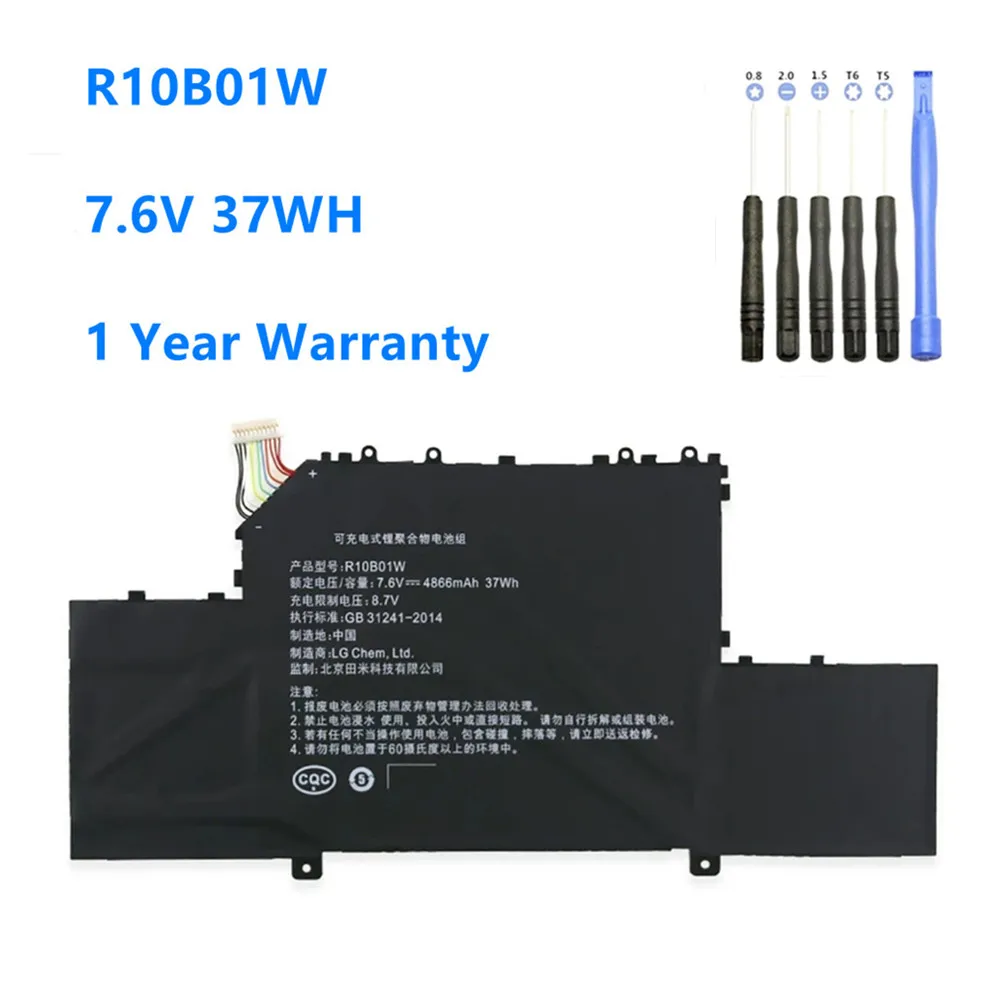 R10B01W 7 6 В 37WH Аккумулятор для ноутбука серии Xiaomi Mi Air 12 5 дюйма 161201 -01 -AA R10BO1W