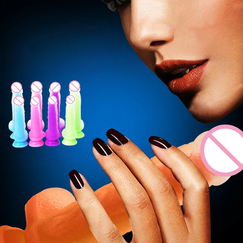 Ложный силиконовый пенис Nightglow Анальная пробка искусственный женский анальный