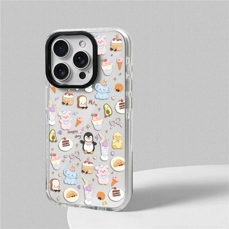 Фото Чехол для телефона с изображением кота для iPhone 17, 16, 15, 14, 13, 12, 11 Pro Max XR 7 8 Plus SE 2020 2022, мини-воздушная мягкая противоударная задняя крышка из ТПУ №2