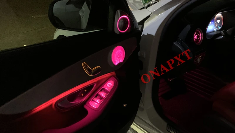 Фото Rotating Tweeter Lamp For Mercedes Benz For AMG Atmosphere LED C/GLC Coupe 2014-2022 X253 W205 Turbine Air Vent Ambient Light №4