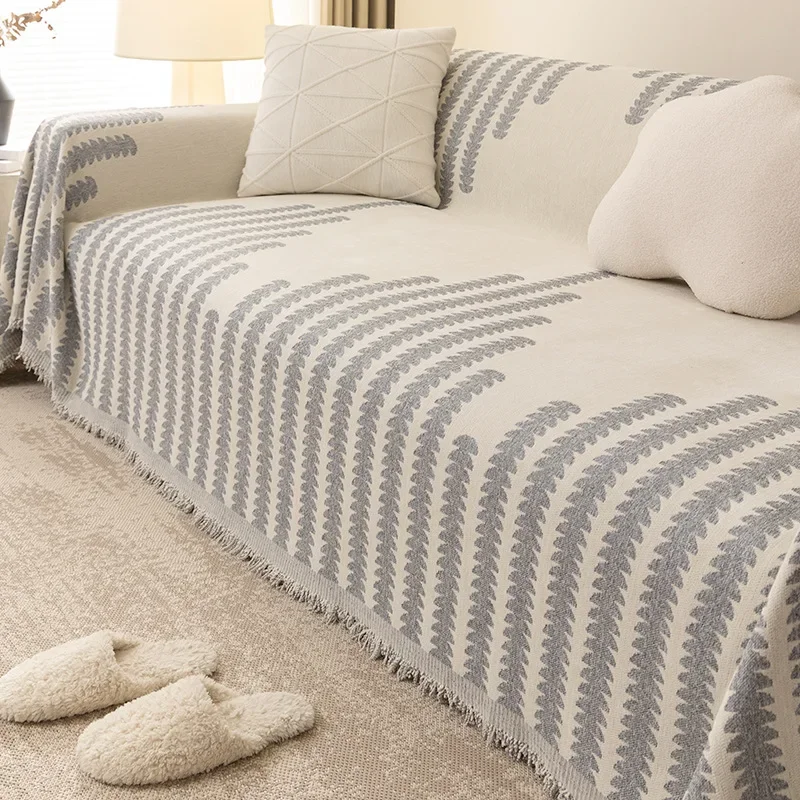 Nordic Sofa Rzut Koc Uniwersalny Dzianinowy Pokrowiec Na Sofę Z Frędzlami Ins Style Outdoor Picnic Koce Gobelin Do Łóżka