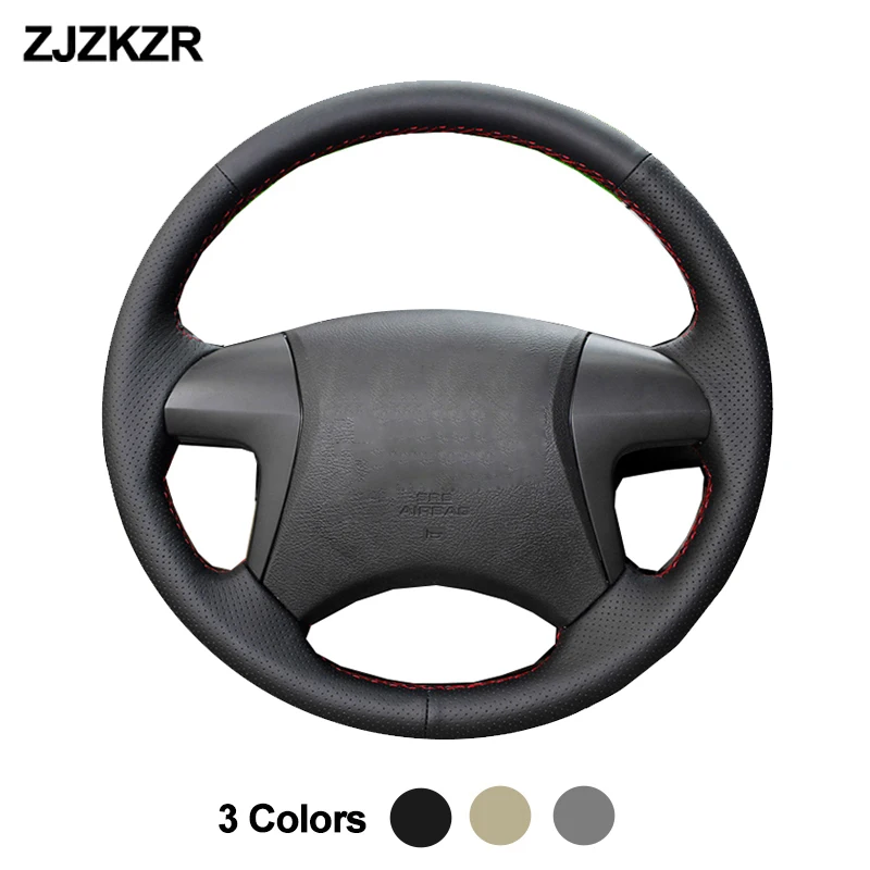 

Рукоделие шитья, оболочка для Toyota думатора A20 II 2007-2016, оплетка на руль, темно-серый, серый, Biege