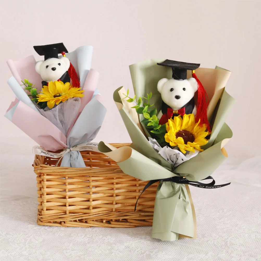 

Нежный цветочный букет доктор Медведь, украшения «сделай сам», подарок на выпускной
