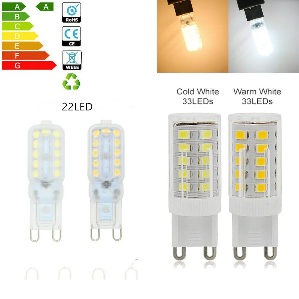 Lâmpadas de Luz da Cápsula Substituem o Bulbo de Halogênio Pces Led Pode Ser Escurecido 220-240v 10 g9 3w 5w