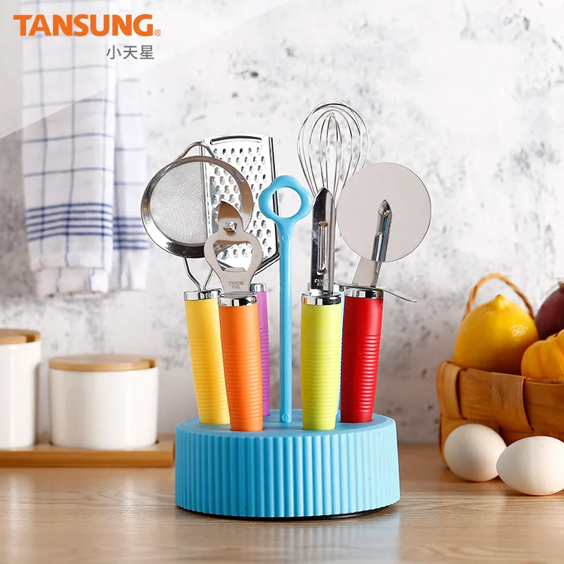 

Set Of 7 Accessories Kitchen Supplies Stainless Steel Cooking Tools Multifunction Kitchenware Gadgets
