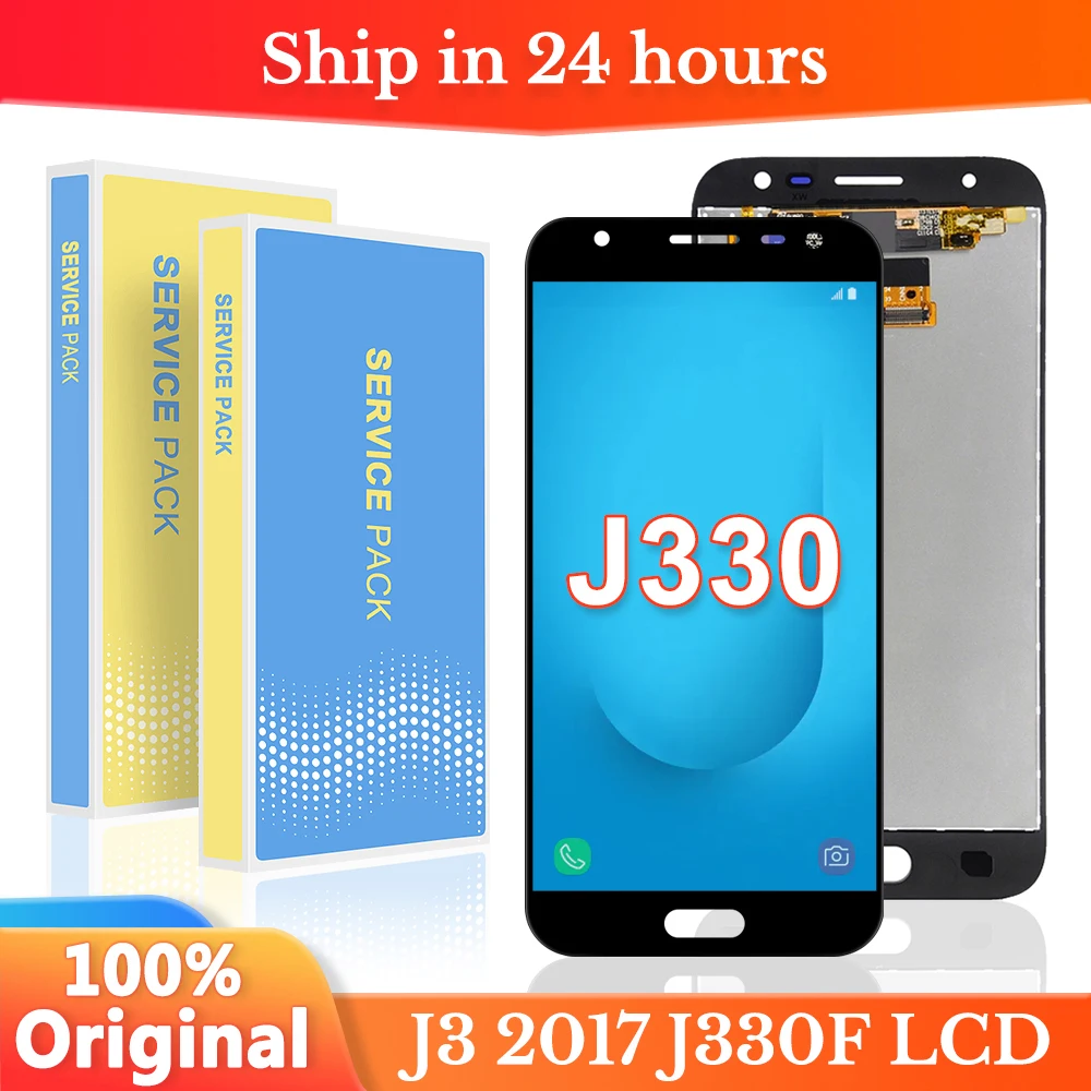 Оригинальный дисплей 5,0 дюйма для SAMSUNG Galaxy J3 2017 J330 J330F J3 PRO, сенсорный экран с дигитайзером в сборе для Samsung J330, ЖК-экран