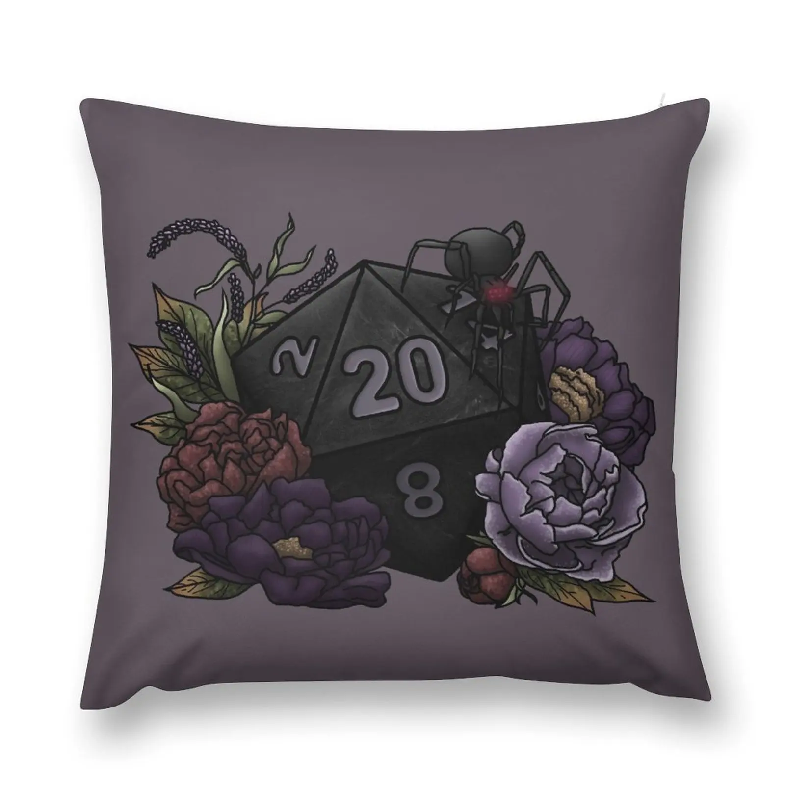 Drow D20-Настольная игровая диванная подушка в виде игральных костей наволочка