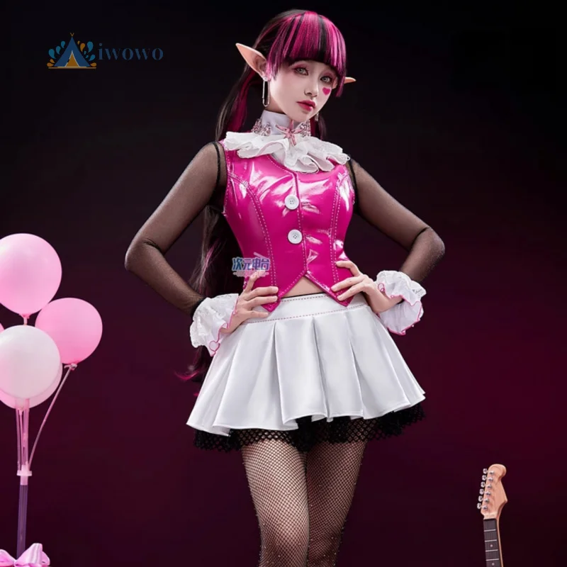 Фото Monster Cos High Косплей Костюм Дракулауры Аниме Вечеринка Школьная Форма Искусственная Кожа Хэллоуин Играть Ролевая Одежда Костюм HERO №4