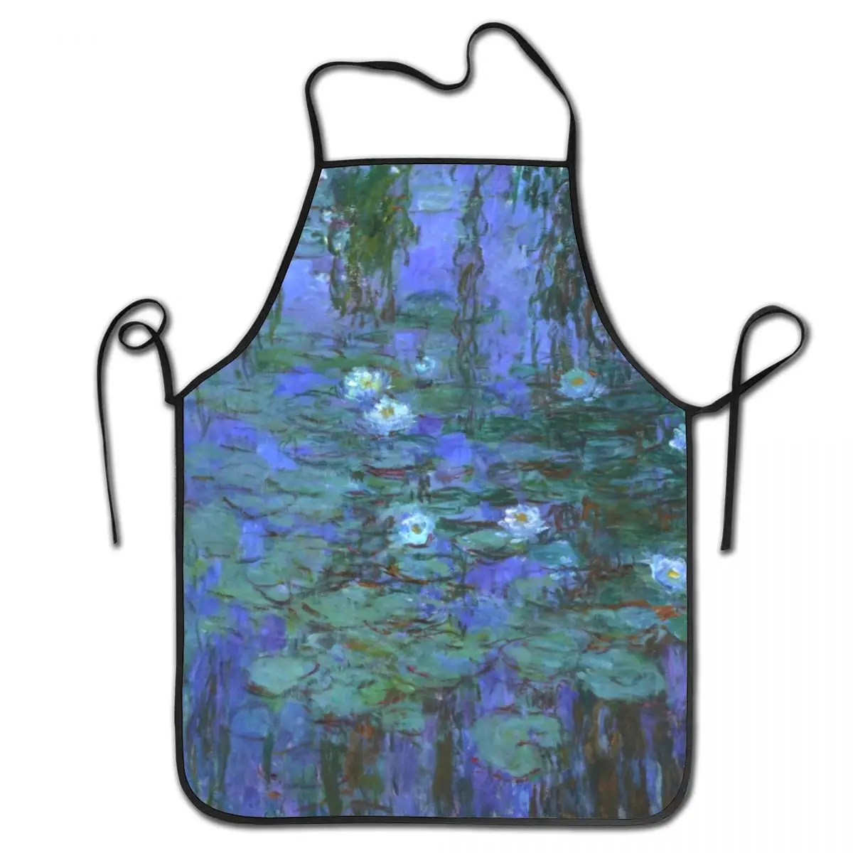 

Claude Monet Water Lilies Funny Apron Men Women Modern Painting Art Adult Unisex Kitchen Chef Bib Tablier Cuisine Cooking Baking