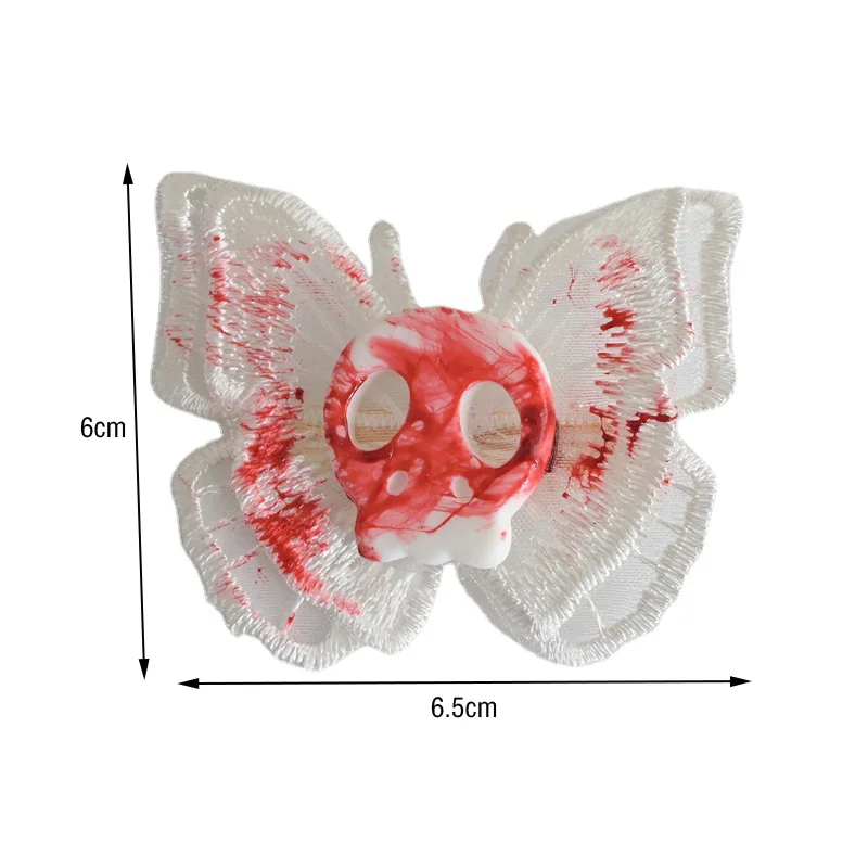 Шпилька для волос в виде скелета на Хэллоуин готический Ангел бабочки головной