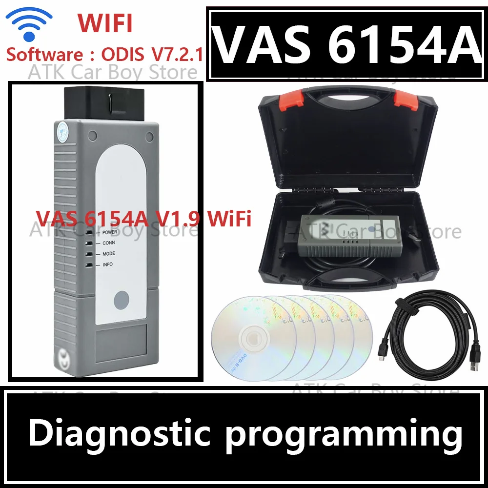 Автомобильные диагностические инструменты V-A-S 6154A V1.9 с поддержкой Wi-Fi Пластик +