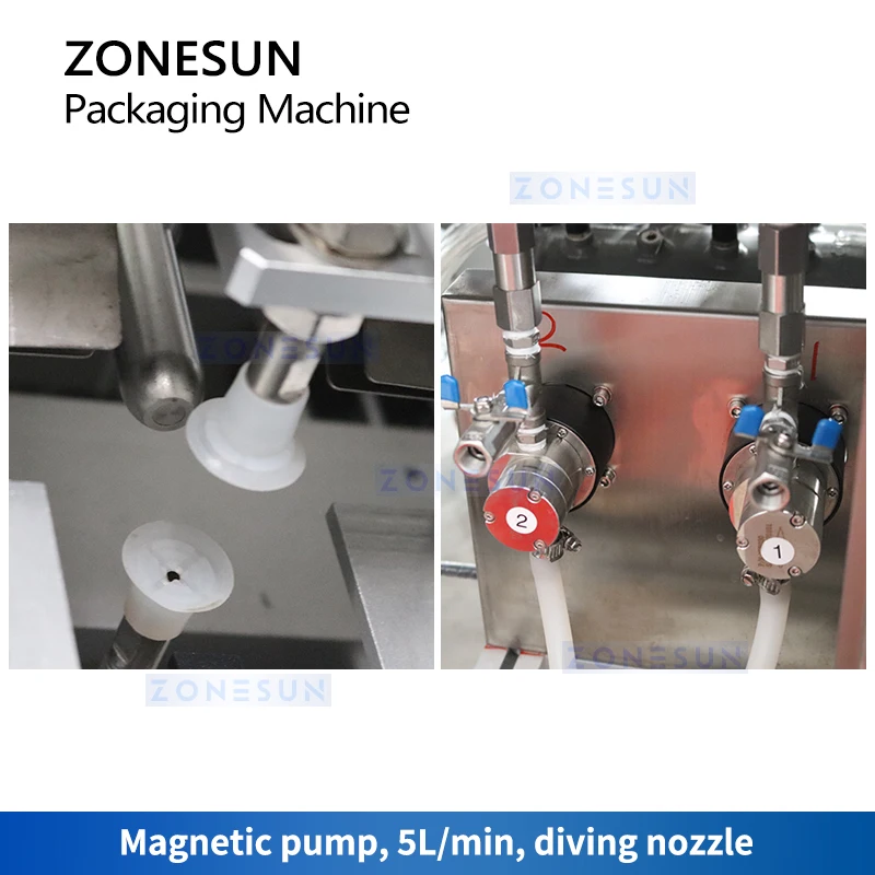 ZONESUN Машина для запечатывания жидких пакетов ZS-MS2TGF Автоматический магнитный