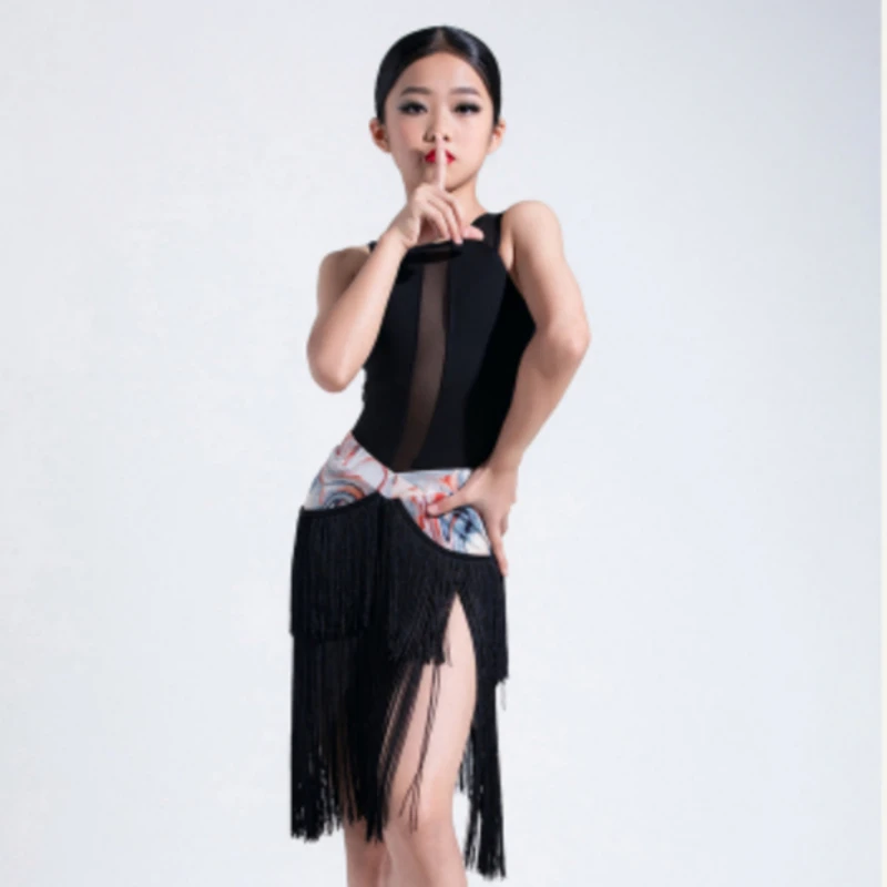 Детский топ для латиноамериканских танцев летнее Боди без рукавов Cha