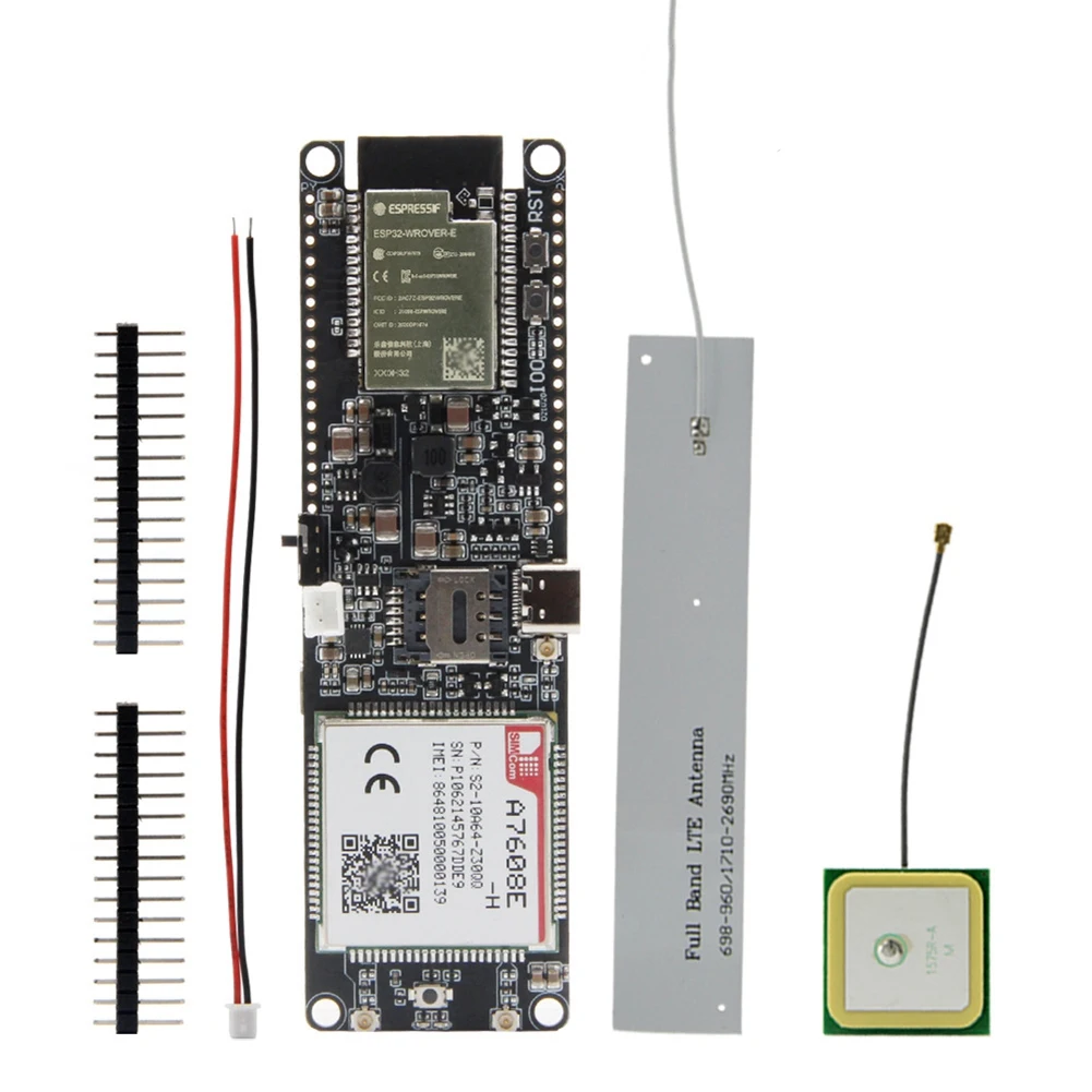 

Беспроводная сетевая GPS-антенна T-A7608E-H ESP32 SIM LTE, беспроводная плата разработки WiFi Bluetooth