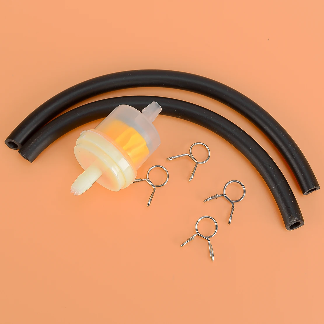 1 комплект 6 мм 1/4 дюйма встроенный бензиновый масляный топливный фильтр с шлангом