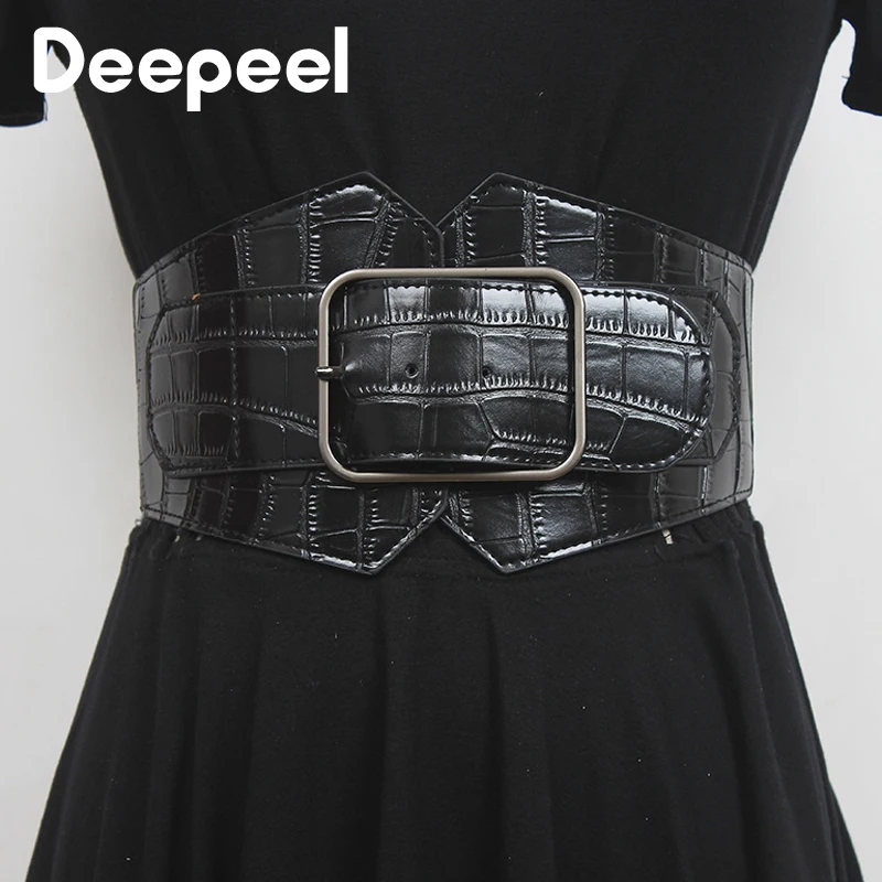 

Широкий декоративный Женский корсет Deepeel, 1 шт., 12,5-62 см, ремни Cummerbunds, роскошный женский пояс, Модный женский эластичный пояс CB889