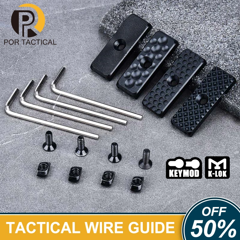 

Airsoft WADSN Metal CNC Tactical Wire Guide System for M-Lok Keymod Mlok Rail Hunting Weapon Mount Accessories