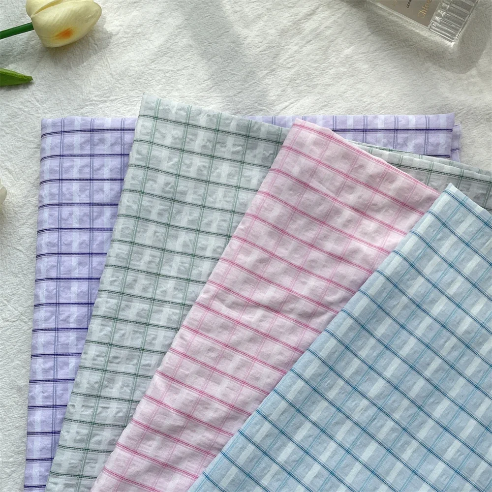 Маленькая свежая пузырчатая сетка ручной работы морщинистая шифоновая ткань для