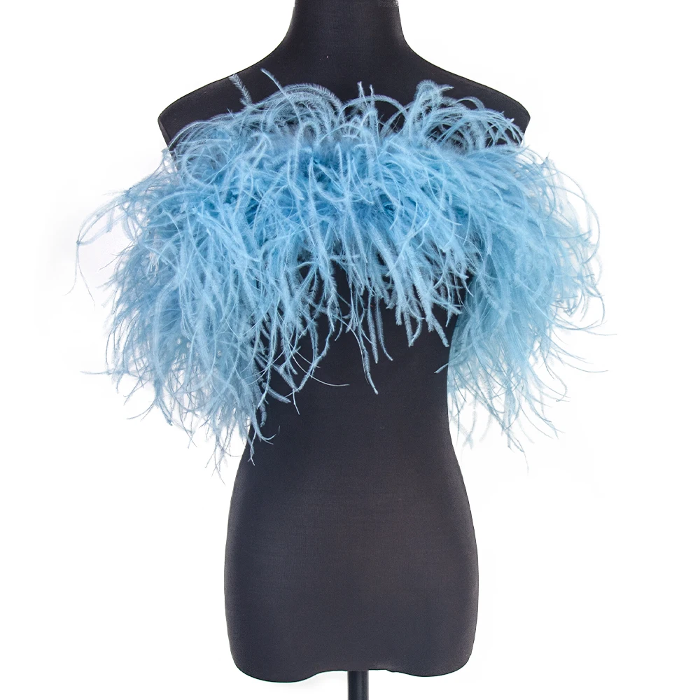 

New Style Boa 6 to 30Ply Fluffy Natural Ostrich Feathers Boa Trim Wedding Party Dress Shawl Decoration Boas 2 Meters Customized