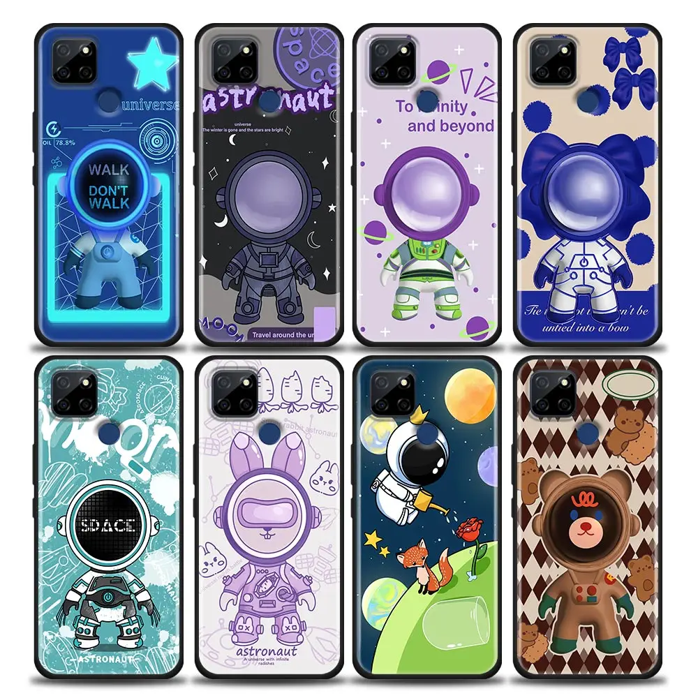 

Cute Cartoon Astronaut Science Fiction For Realme GT Case For Oppo Realme XT GT Neo 2 3 5 6 7 7i 8 8i 9i 9 C17 Pro SE Master 5G