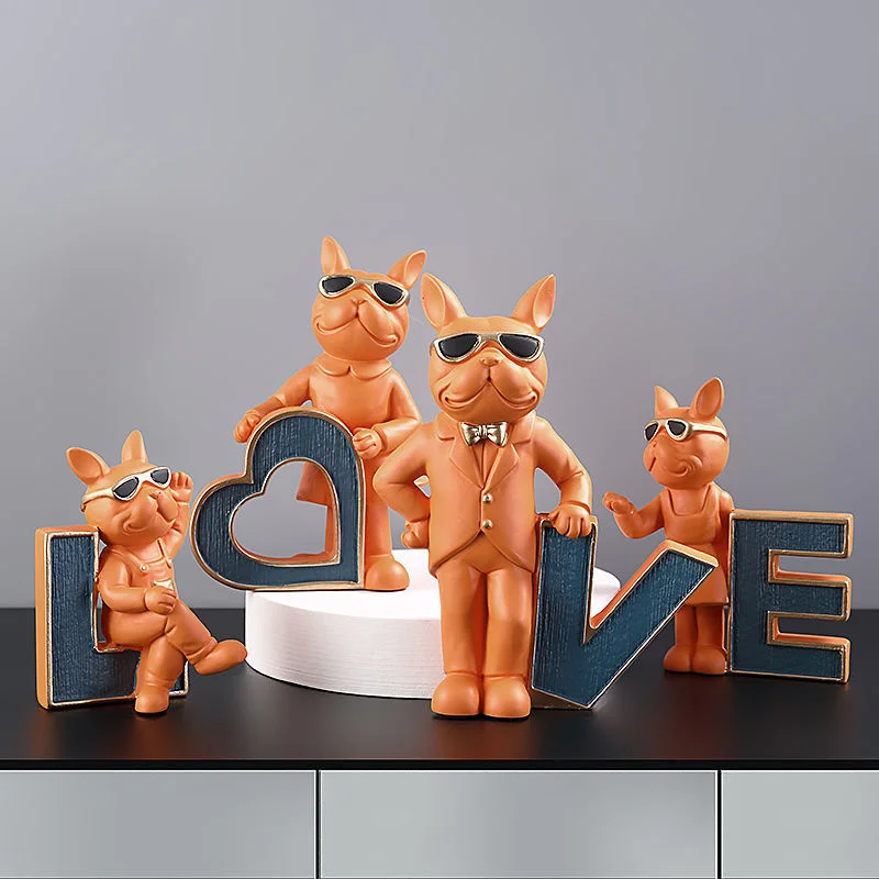 

dog Creative ornaments 4 animal home decorations TV cabinet furnishings Wedding housewarming gifts Home decoration crafts