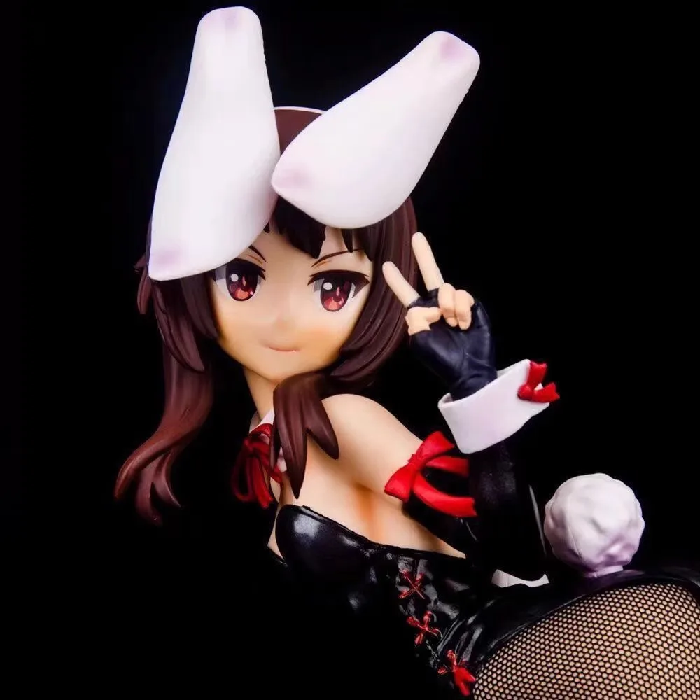 33 см Konosuba Megumin аниме фигурка кролика фигурки девушки 1/4 модель ПВХ статуя