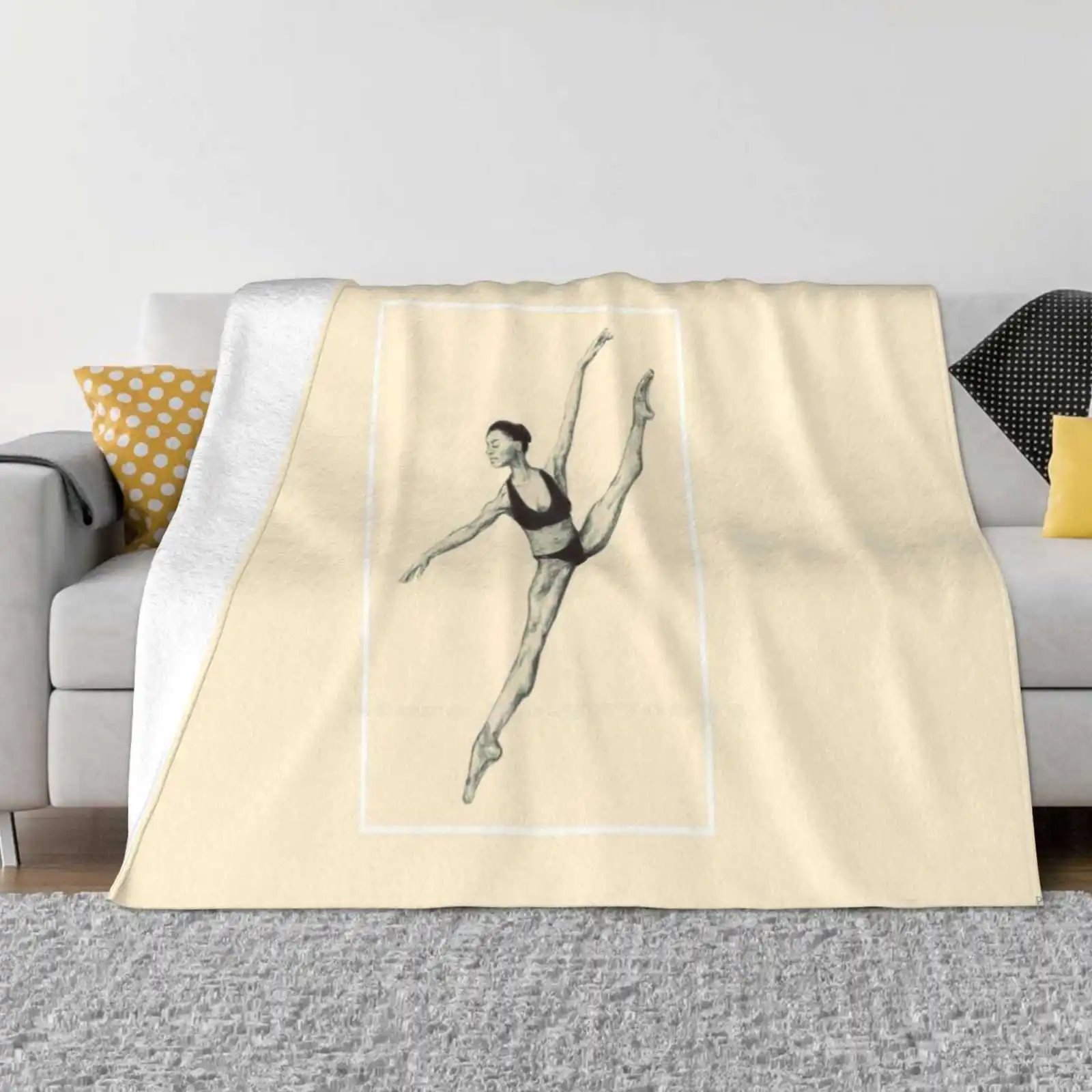 Dance Like Misty Copeland Best Selling Room Household Flannel Blanket American Ballet Theatre Abt Sketch