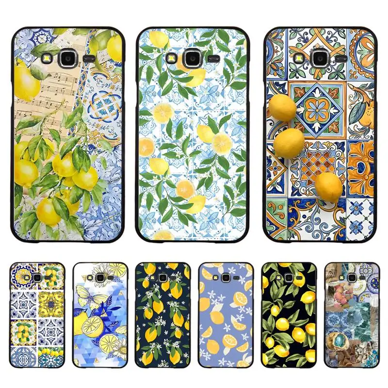 

LVTLV Mediterranean Lemon Phone Case For Samsung J 7 plus 7core J7 neo J6 plus prime J6 J4 J5 Mobile Cover