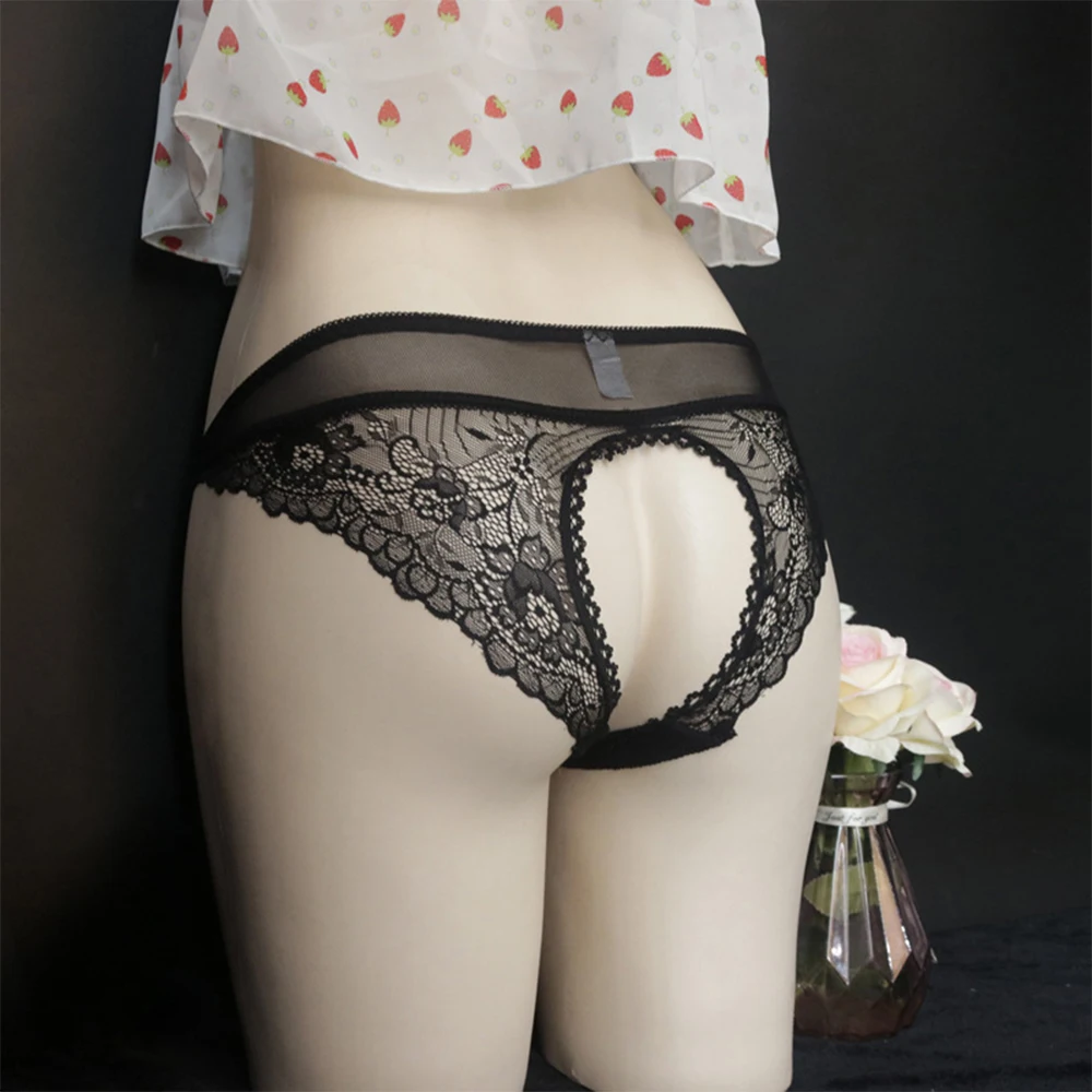 

Mens Open Crotch Briefs Sexy Sissy Panties Lingerie Hot Lace Mesh Sheer Underwear Bikini See-Through Underpants Crotchless