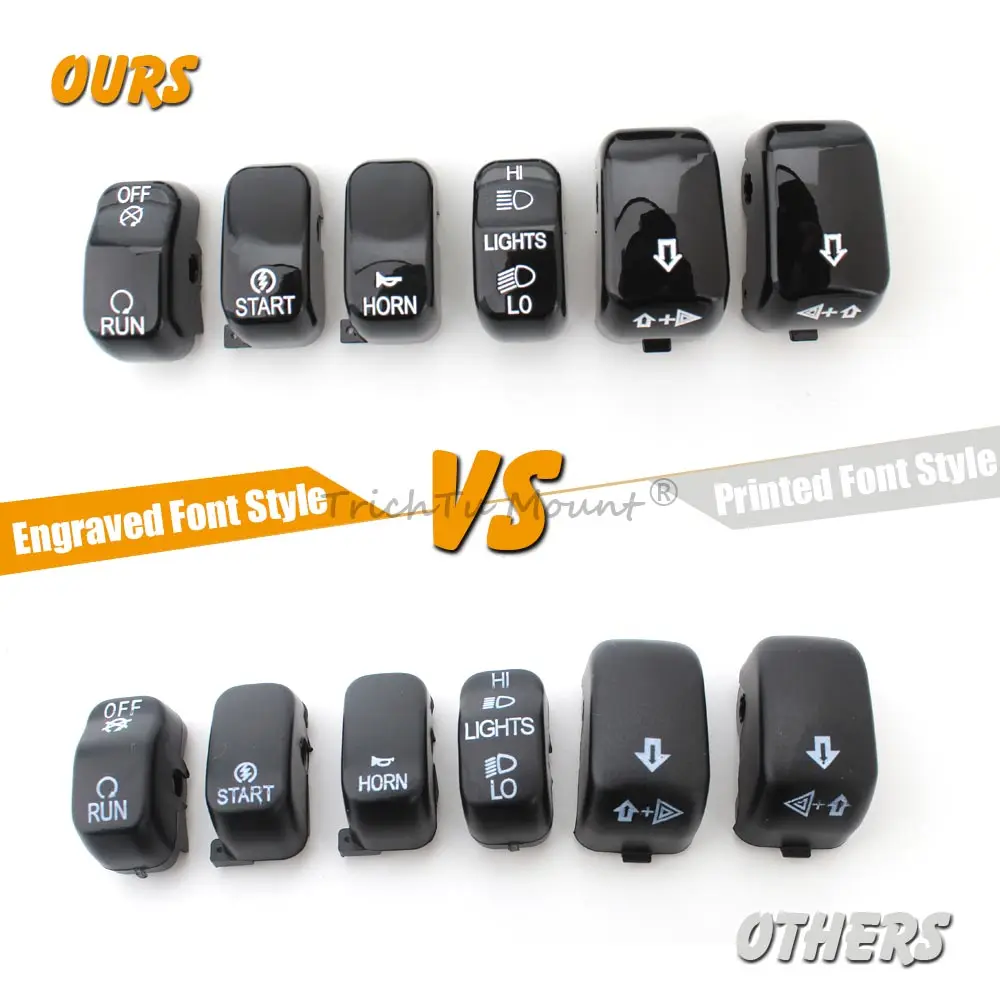 Крышки ручного переключателя мотоцикла комплект крышек для кнопок Harley Softail Fat Boy