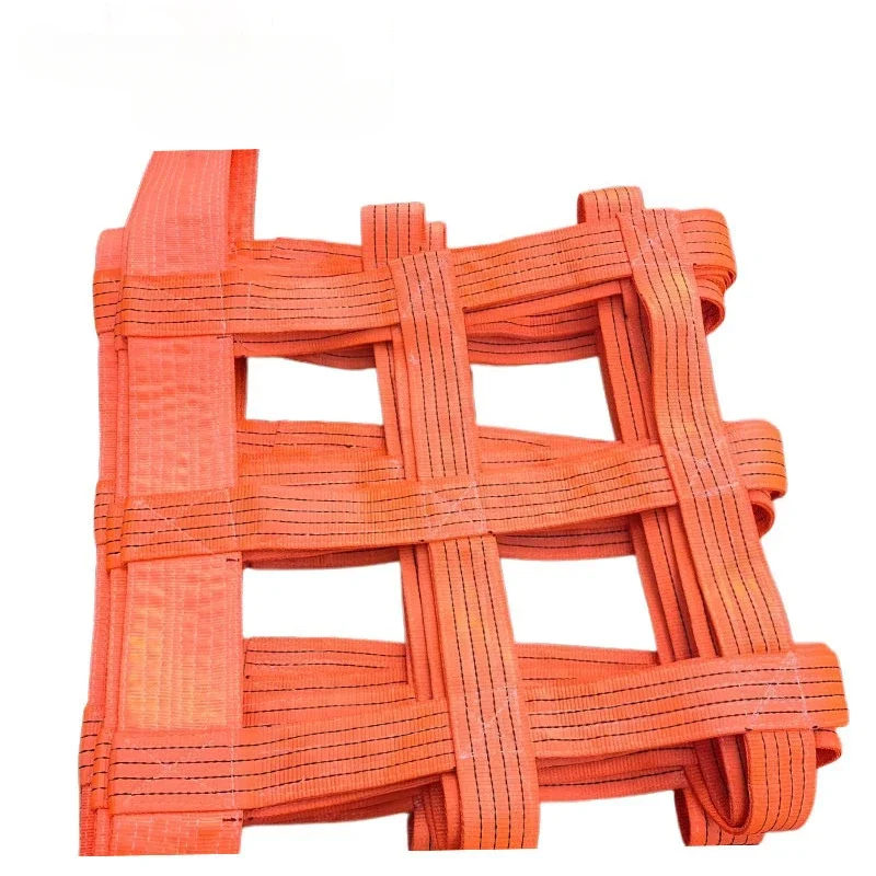 Плетеная защитная сетка из полиэстера для подъема плоский ремень загрузки и