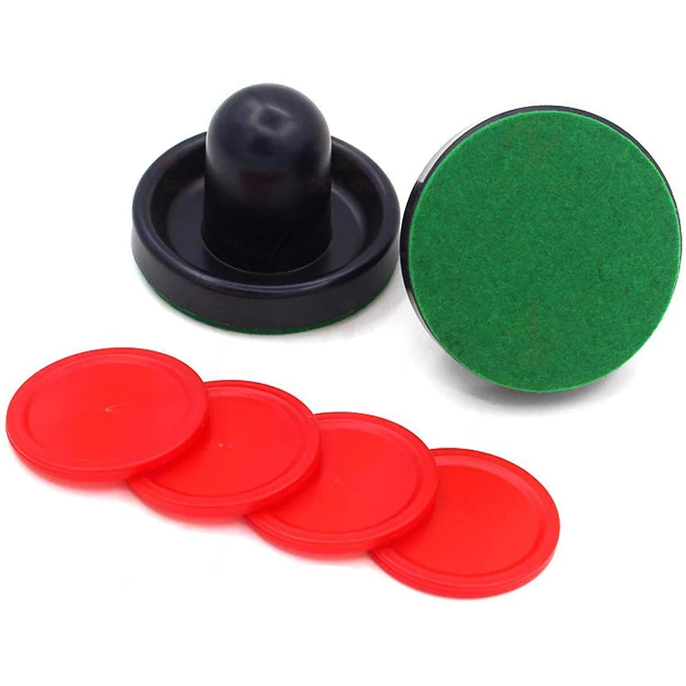 Home Plastic Red Accessories Puck Felt Entertaining Toys Table Game Replacement Mini Party Mallet Kids Air Hockey Pusher