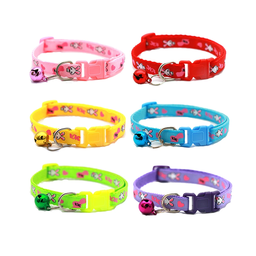 

Adjustable Polyester Dog Collar With Bell For Cats Supplies Animal Puppy Accessories Dogs Pets Accessories Cachorro Acessorios
