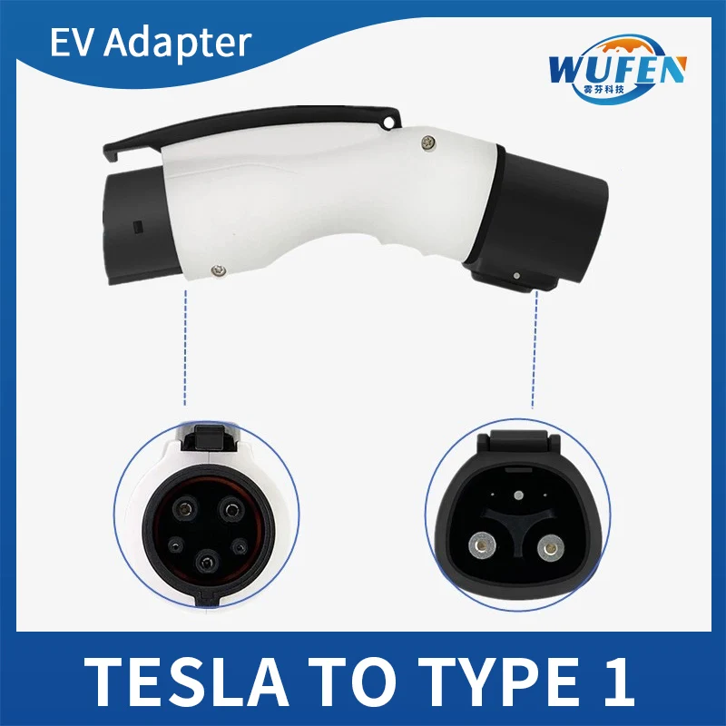

WUFEN Tesla Charging Pile Turn A Convertible Car SAEJ1772 Head Adapter 40A Type1 Convenient To Carry And Fast To Charge