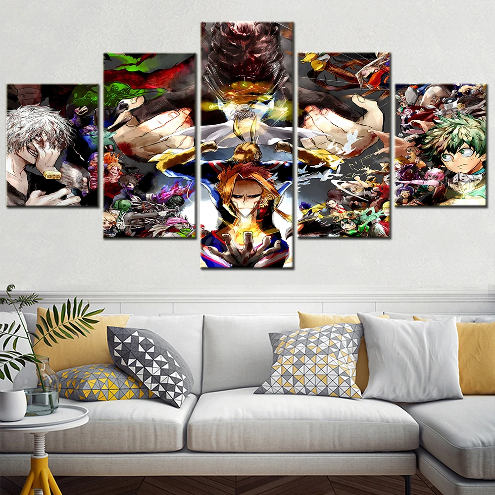 

My Hero Academia MHA Anime Figure Manga Poster Print Home Decor Canvas Wall Art Pictures Kids Room Decoration Bedroom Painting